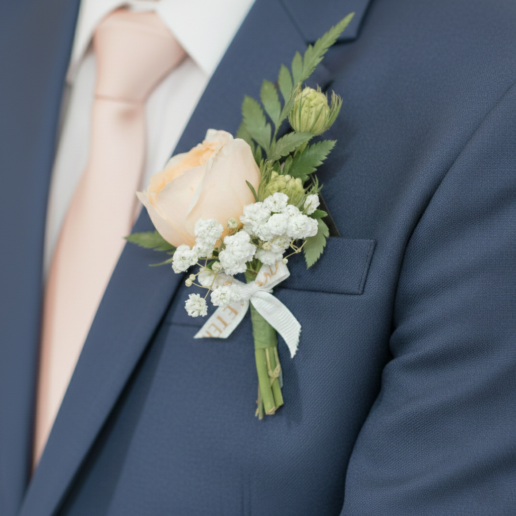 groom's boutonniere wedding flowers panama city beach lynn haven 30a port st joe cape san blas
