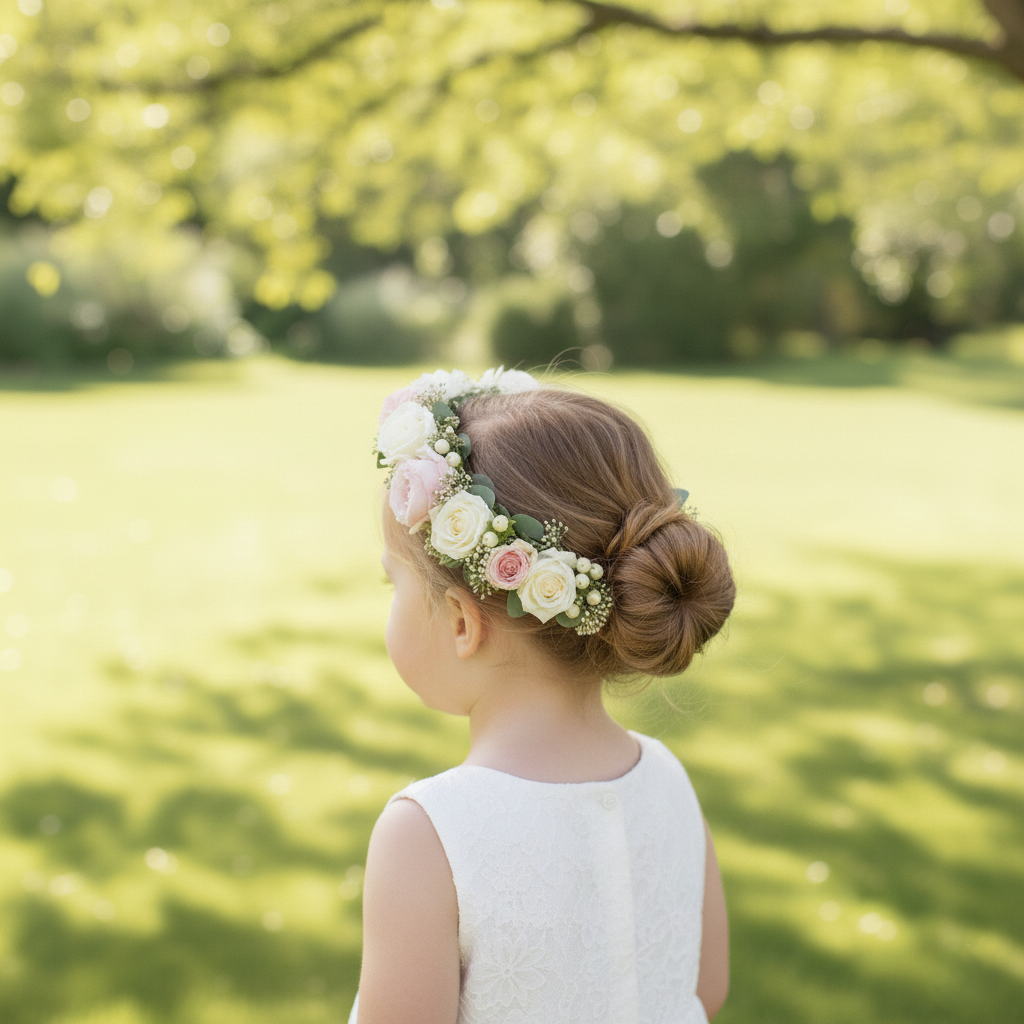 flower girl flower crown for wedding flowers in panama city beach 30a cape san blas