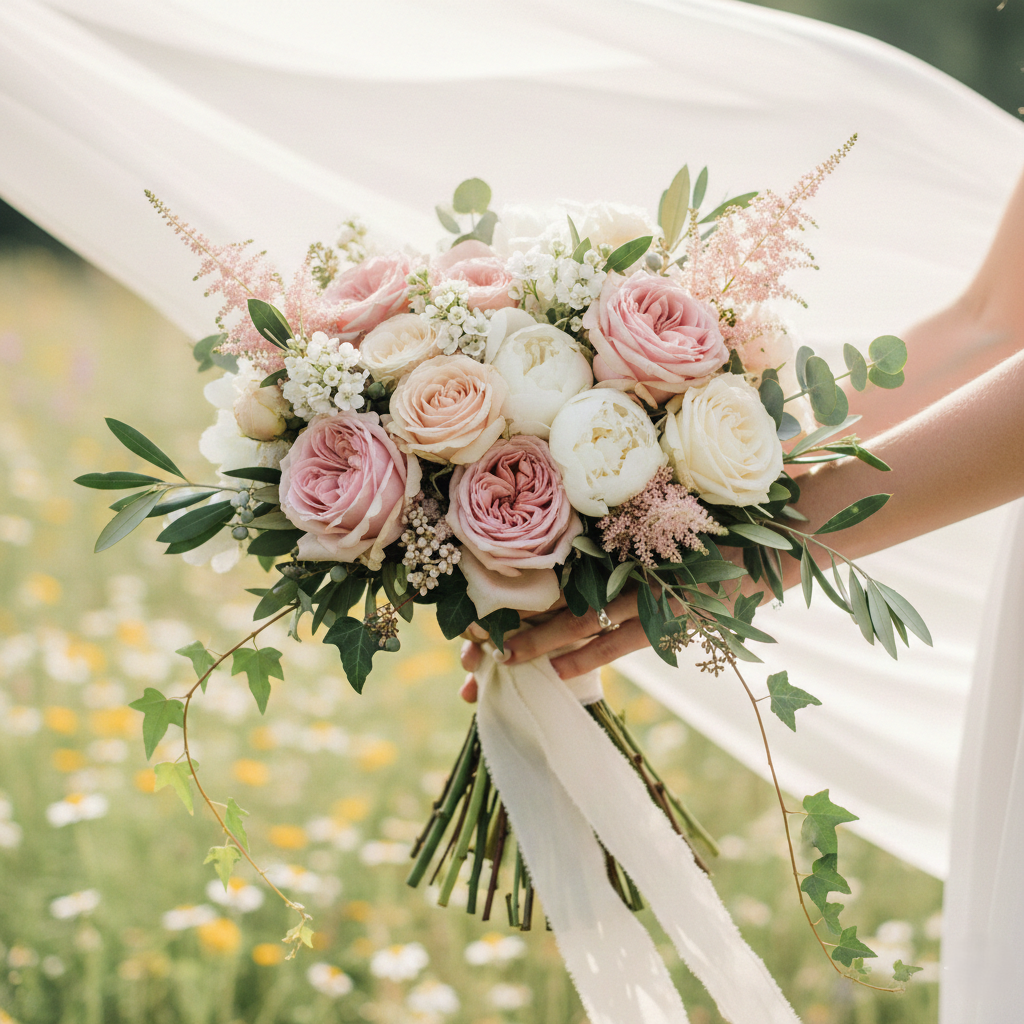 handtied bridal bouquet wedding florist in panama city beach 30a cape san blas port st joe